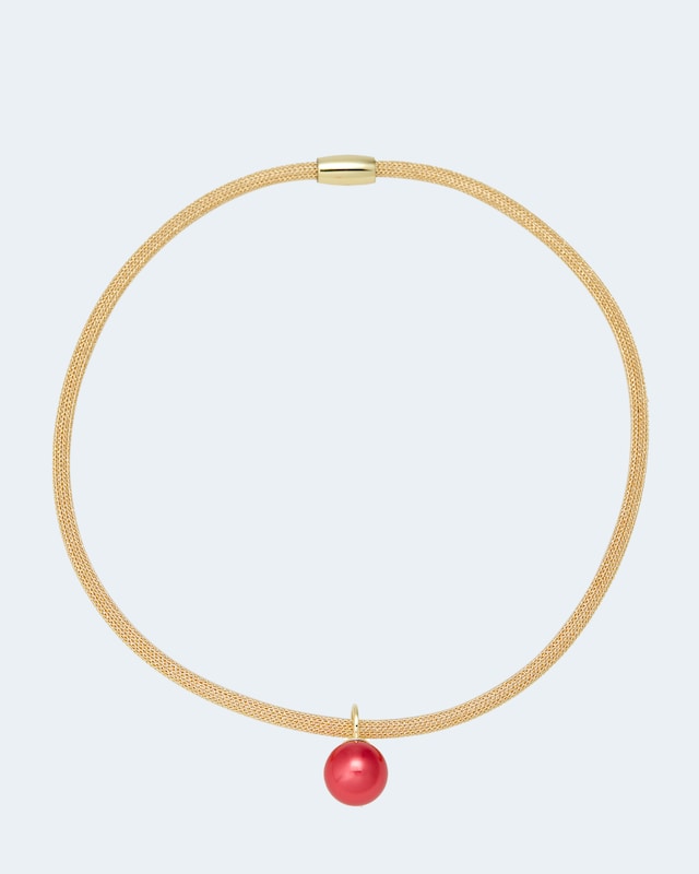 Flechtcollier mit MK-Perle 14 mm