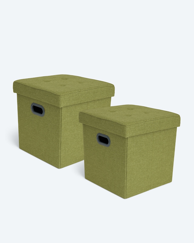 Sitz- & Aufbewahrungshocker, 2tlg.