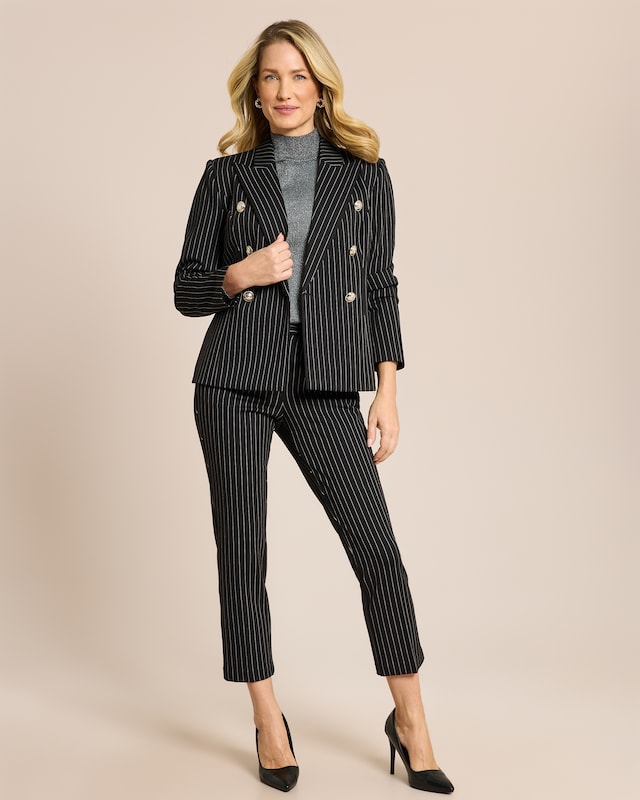 Couture Pontehose mit Nadelstreifen