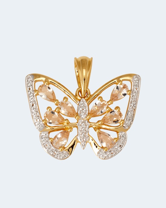 Produktabbildung für Anhänger mit Morganit & Topas