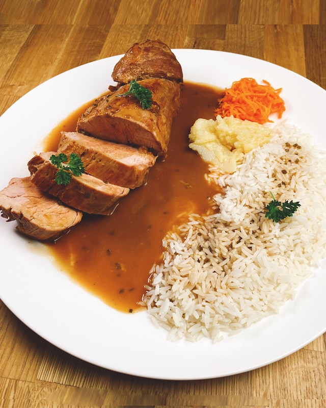 Schweinefilet in Cognacrahmsoße