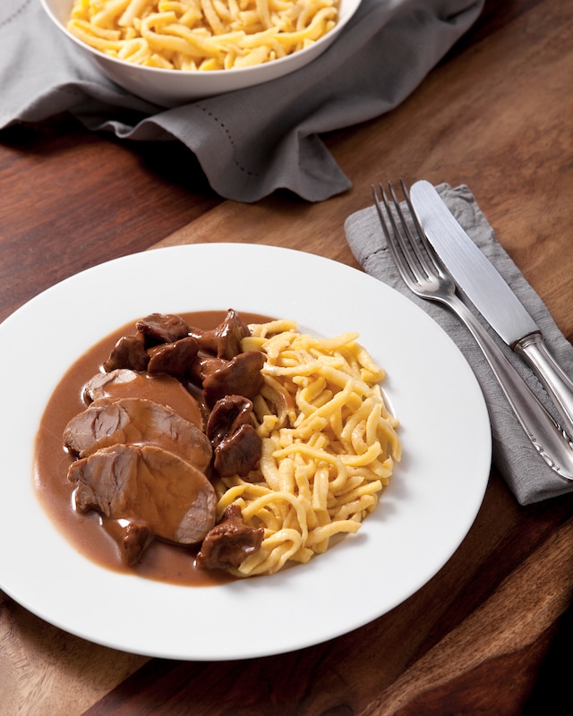 Schweinefilet in Pfifferlingsoße