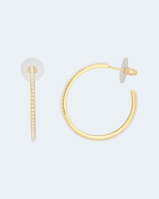 Produktabbildung 2 für Creolen mit Kunstperlen