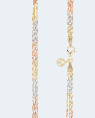 Produktabbildung 3 für 3-reihige Singapurkette im Tricolor-Design