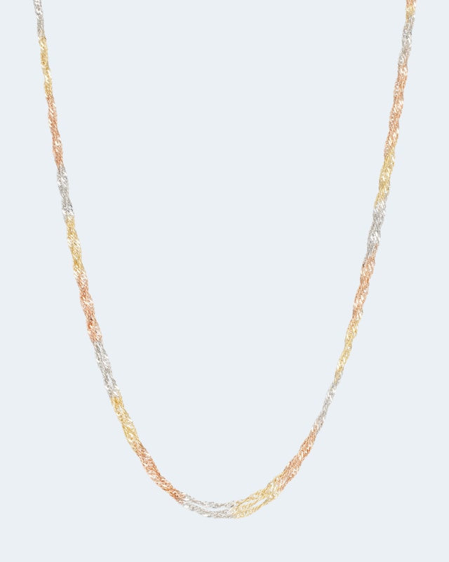 3-reihige Singapurkette im Tricolor-Design