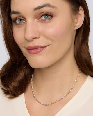 Produktabbildung 2 für 3-reihige Singapurkette im Tricolor-Design