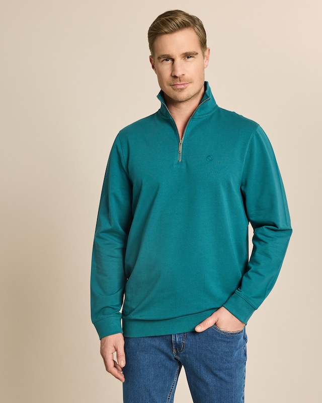 Sweat-Troyer mit Half-Zipp