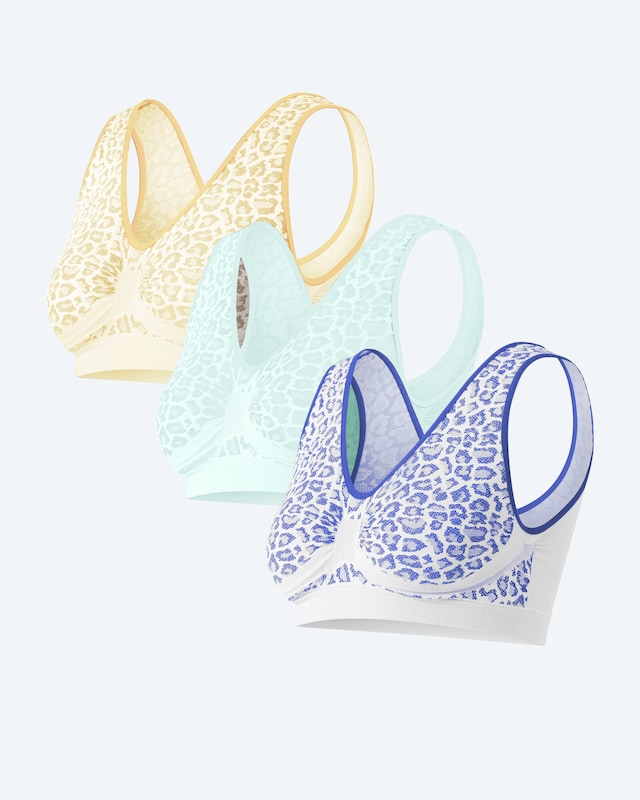 Seamless Bra "Leopard", 3er Pack
