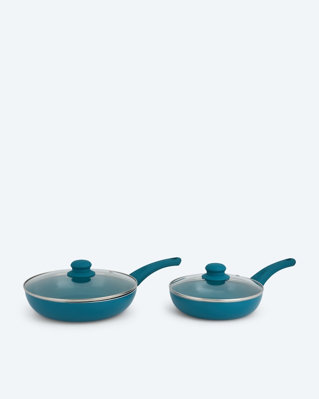Pfanne + Glasdeckel, 2tlg.
