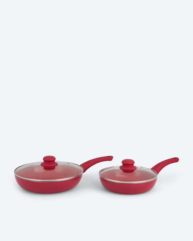 Pfanne + Glasdeckel, 2tlg.