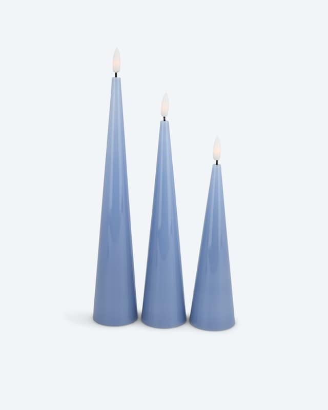 LED-Kerzen in Kegelform, 3tlg.