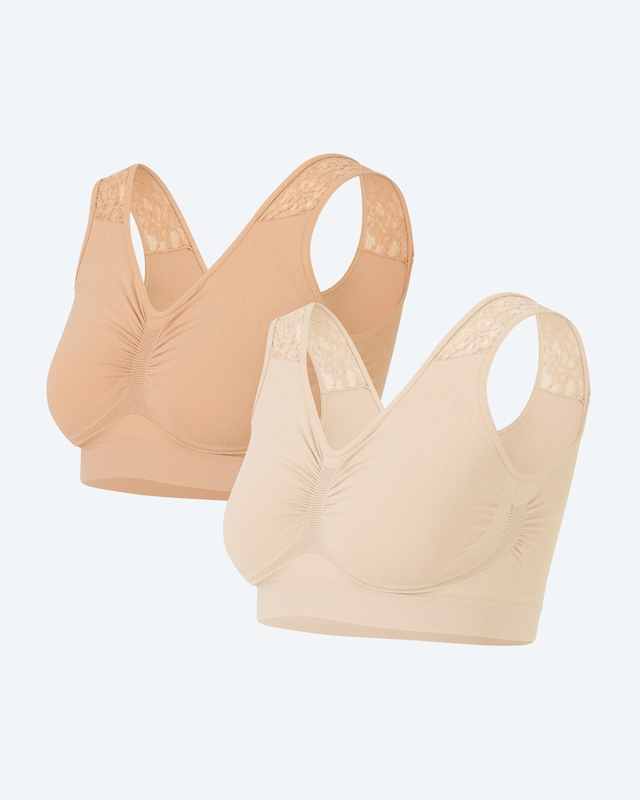 Seamless BH mit Spitze, 2tlg.