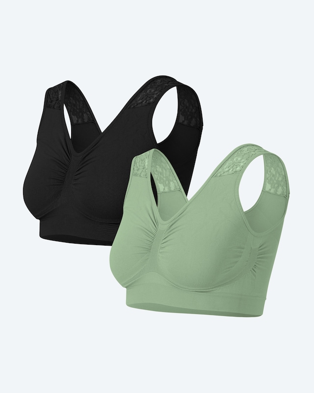 Seamless BH mit Spitze, 2tlg.