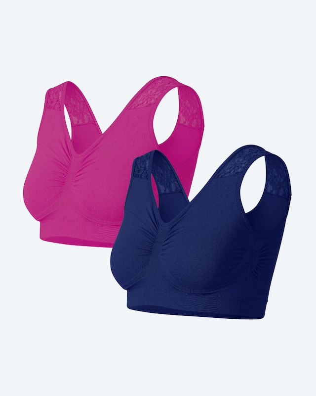 Seamless BH mit Spitze, 2tlg.