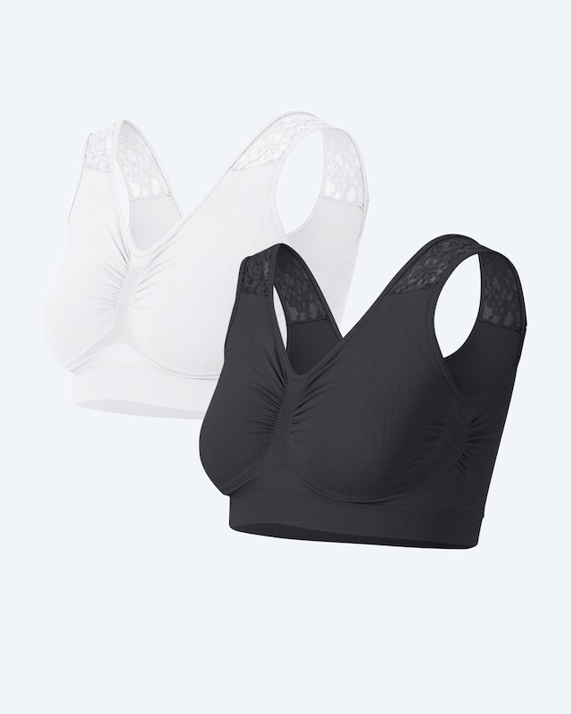 Seamless BH mit Spitze, 2tlg.