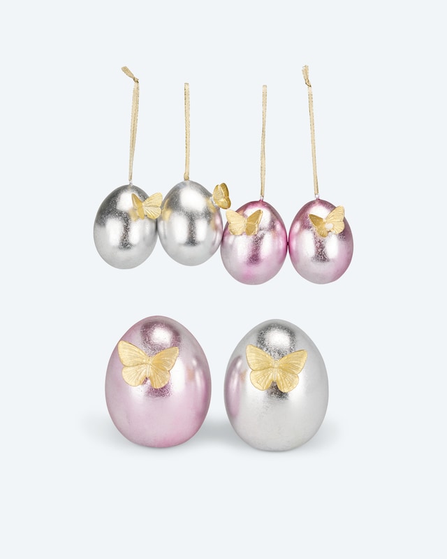 Dekoeier "Shiny", 6er Set