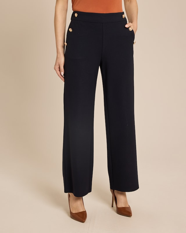 Couture Hose mit Knopfdetails