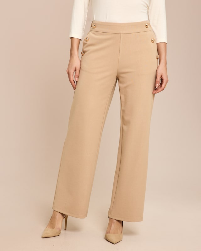 Couture Hose mit Knopfdetails