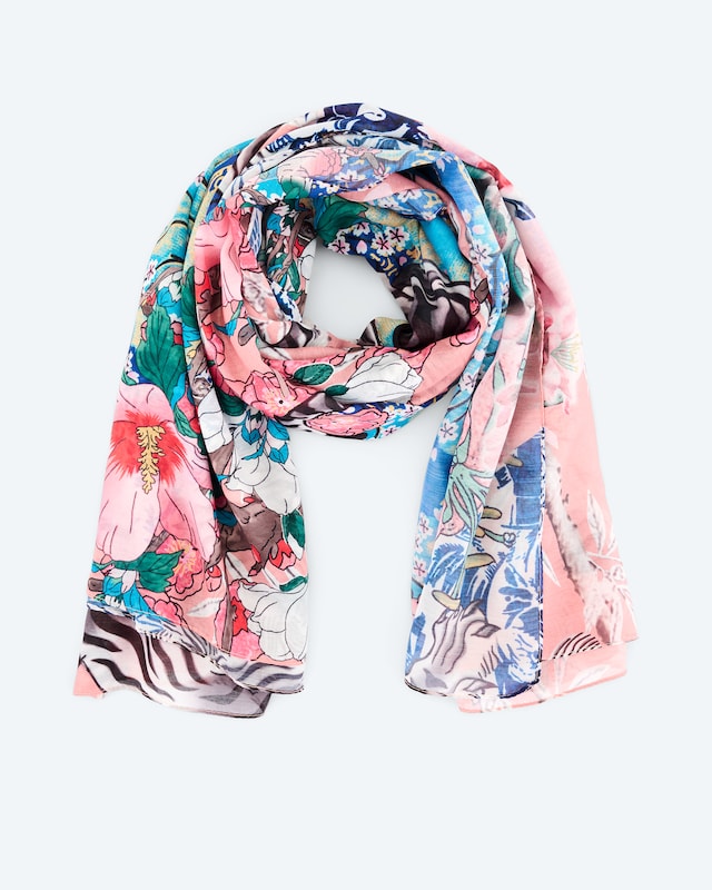 Schal mit Blumendruck