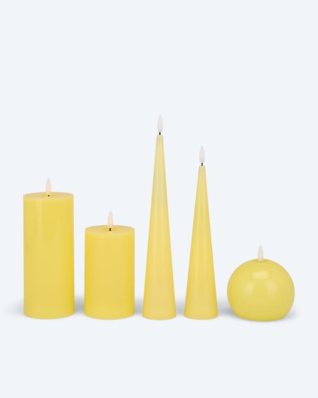 LED-Kerzen-Mix Glossy, 5tlg.