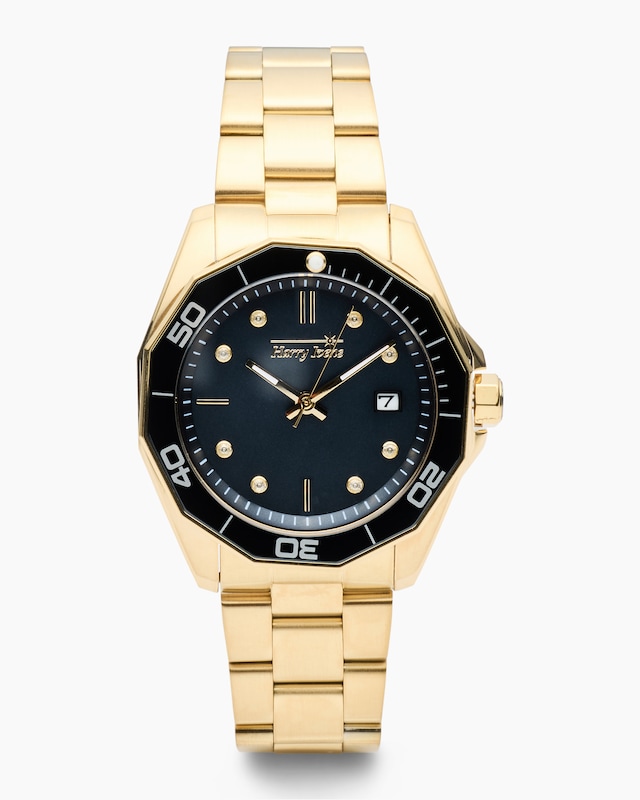 Herrenuhr mit Zirkonen