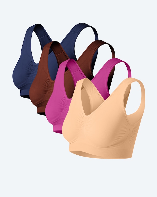 Seamless Bra, 4tlg.
