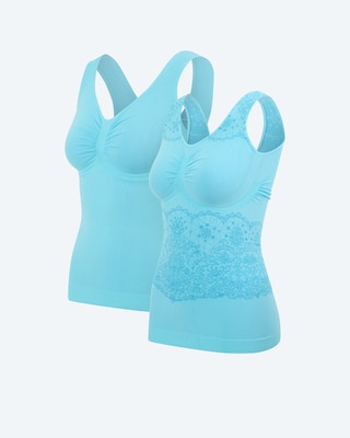 Produktabbildung 1 für Leichttops (uni & Corsagenspitze), Duo