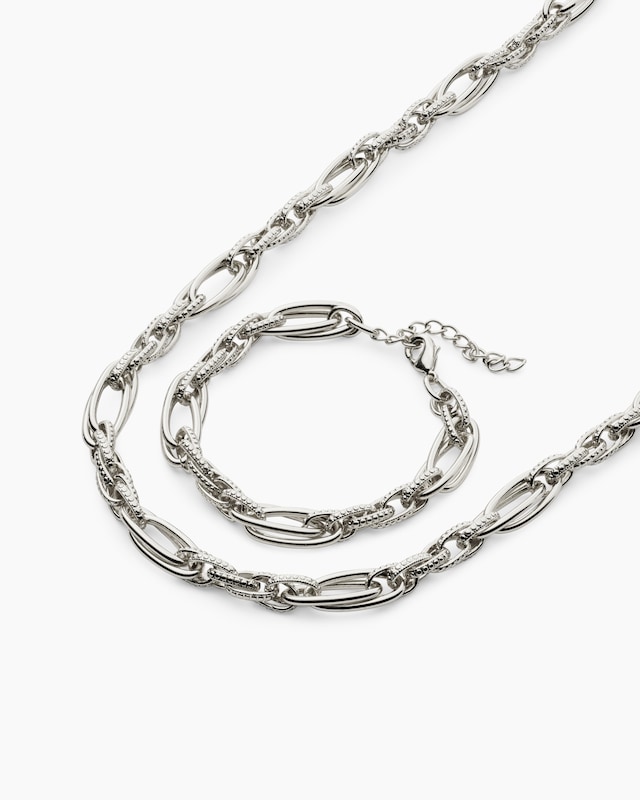 Collier und Armband, 2tlg.