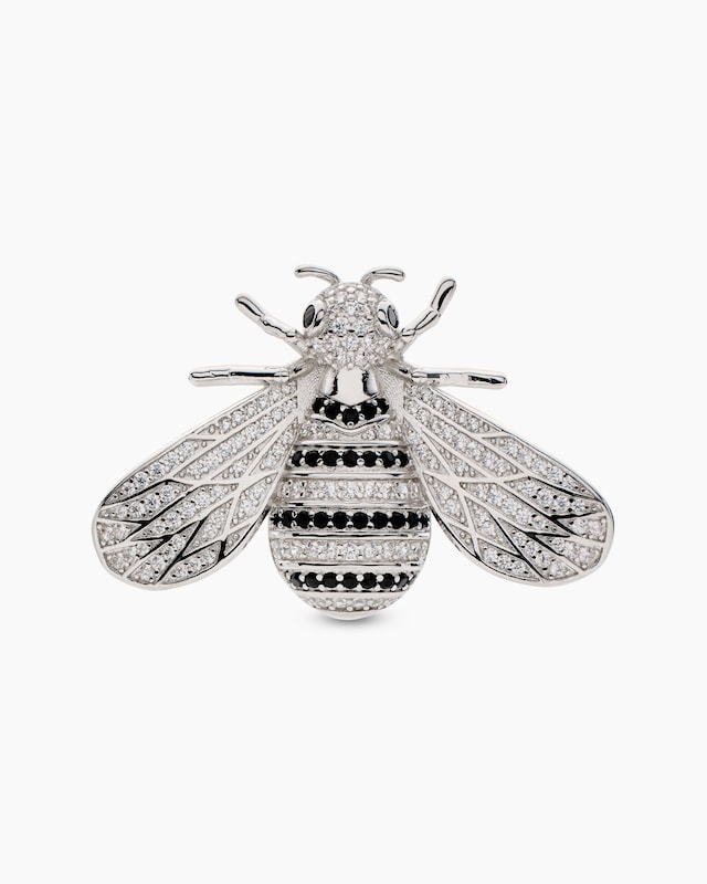 Bienen-Brosche mit Zirkonia