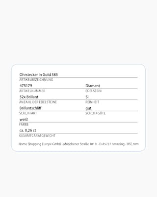 Produktabbildung 4 für Brillant-Ohrstecker 0,26 ct