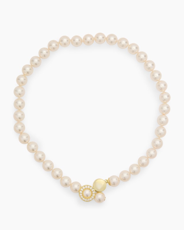 Collier mit MK-Perlen 10 mm & Zirkonia