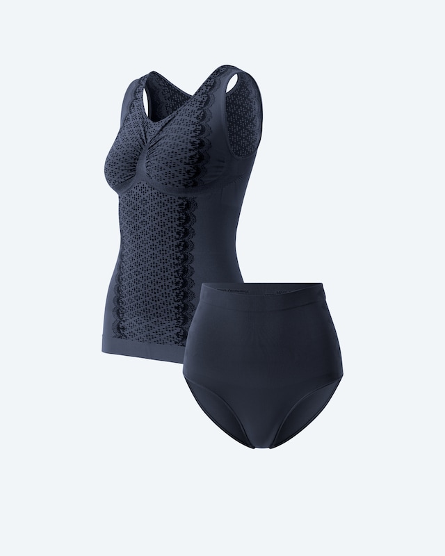 Midi Control Set aus Top + Bauchkontrollslip