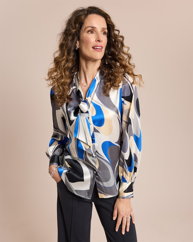 Seidenbluse mit Stretch