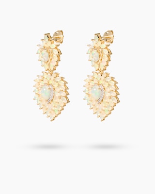 Produktabbildung 2 für Ohrstecker mit Äthiopischem Opal & Zirkonen