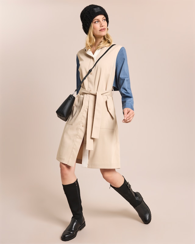 Parka mit Denim Details