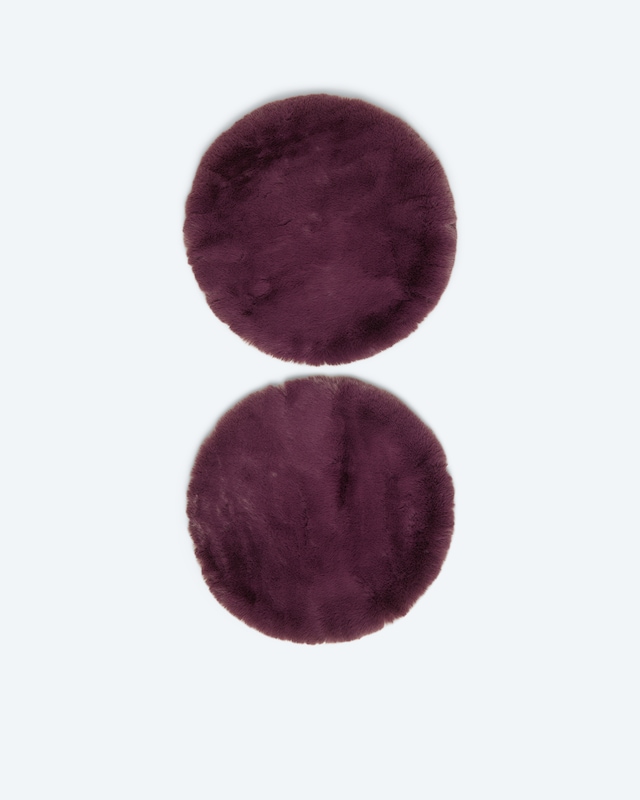 Sitzauflage "Britt" in Kaninchenfell-Optik, 2er Set