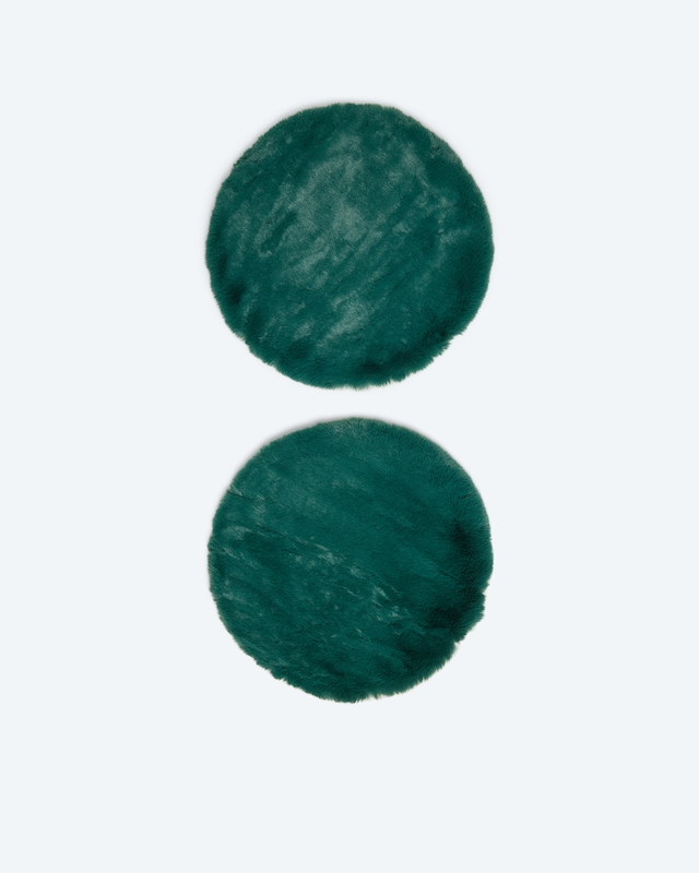 Sitzauflage "Britt" in Kaninchenfell-Optik, 2er Set