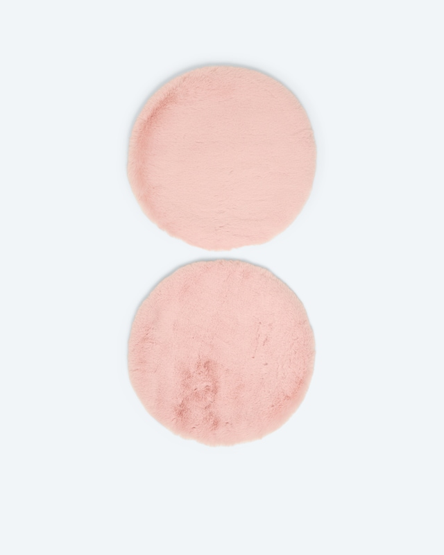 Sitzauflage "Britt" in Kaninchenfell-Optik, 2er Set