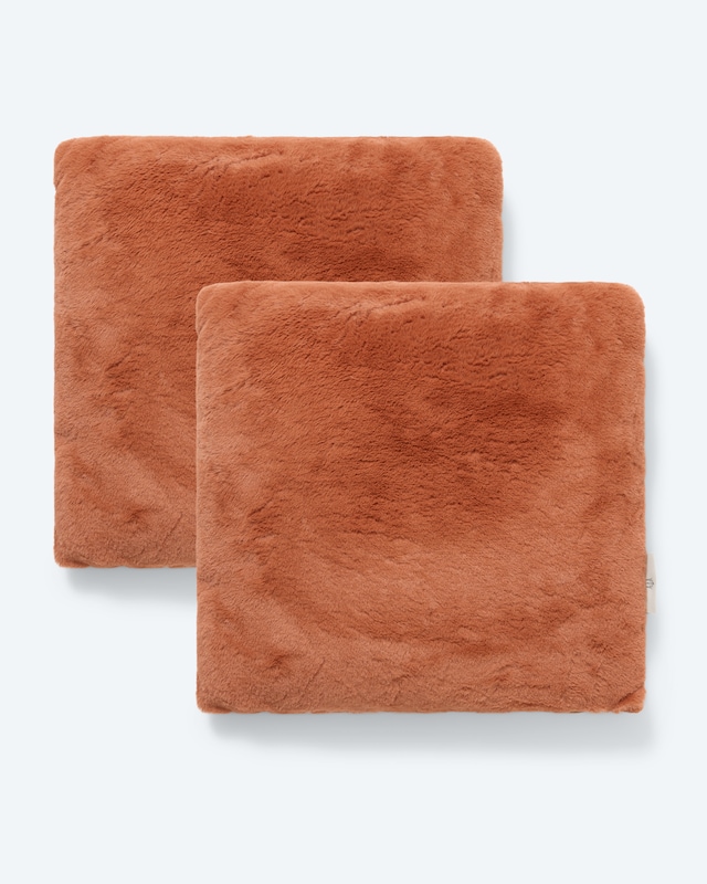 Kissen "Ivo" in Kaninchenfell-Optik, 2er Set