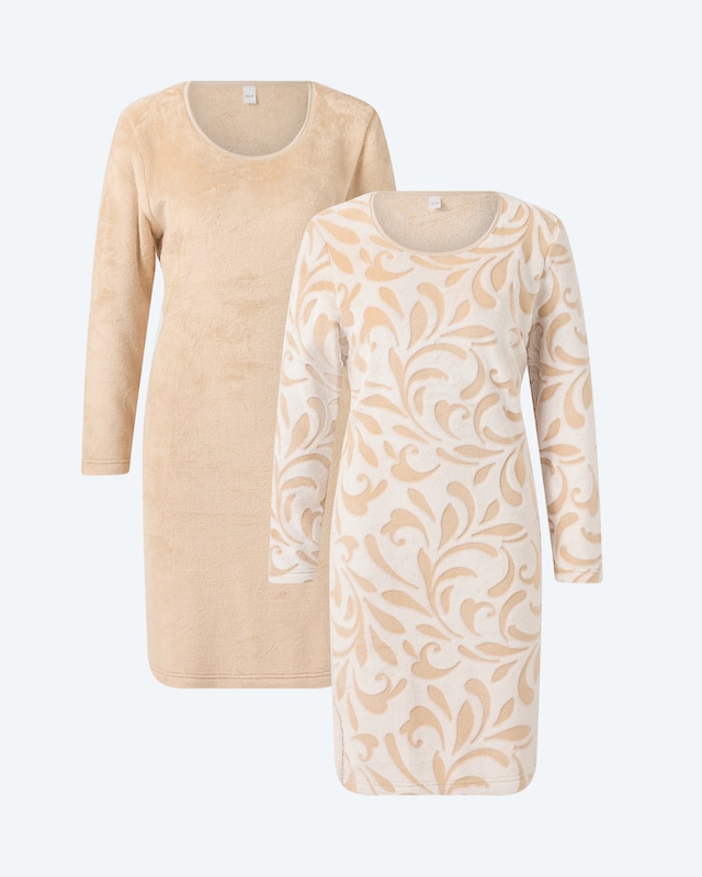 Night Shirt "Elegance" mit Ombre-Effekt, 2 Stück