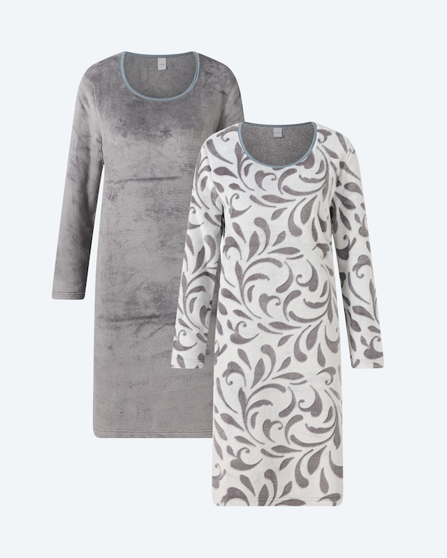 Night Shirt "Elegance" mit Ombre-Effekt, 2 Stück