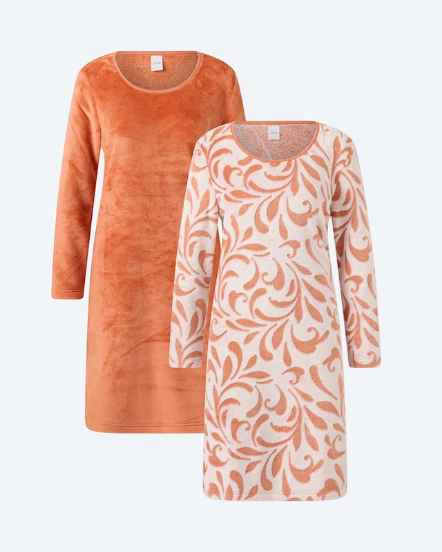 Night Shirt "Elegance" mit Ombre-Effekt, 2 Stück