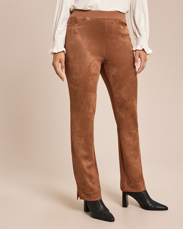 Hose Materialmix mit ausgestelltem Saum