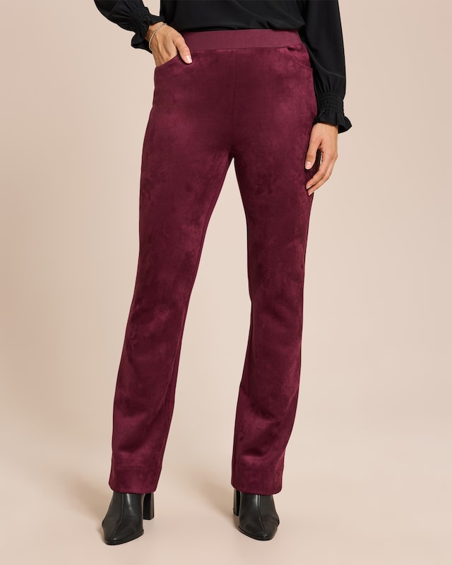 Hose Materialmix mit ausgestelltem Saum