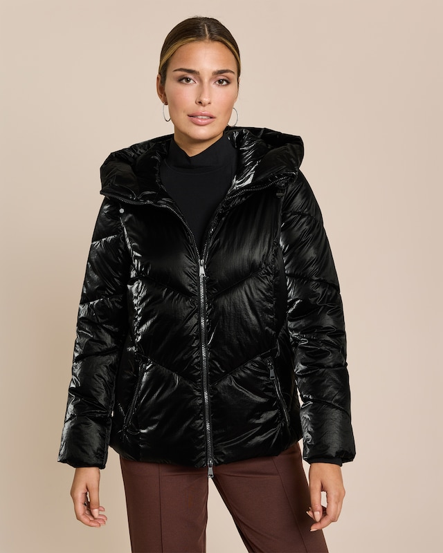 Steppjacke in Metalloptik