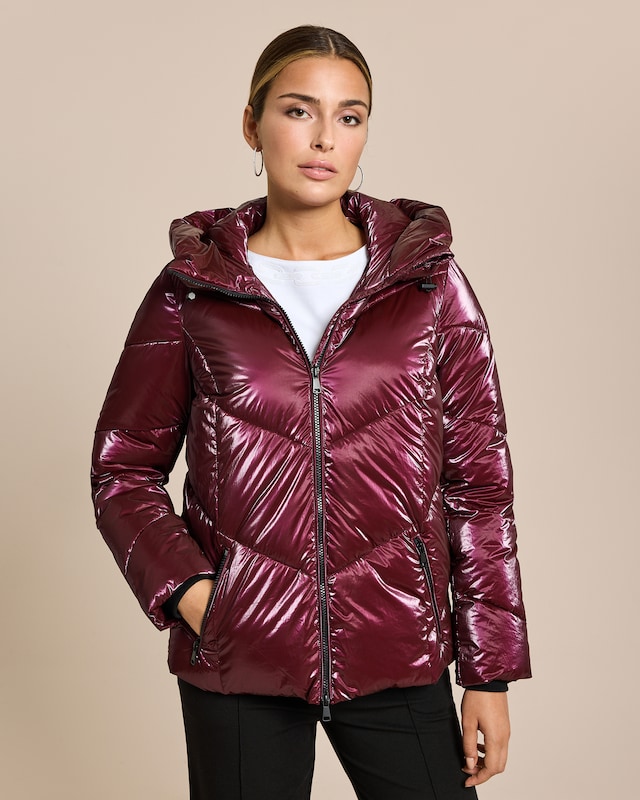 Steppjacke in Metalloptik