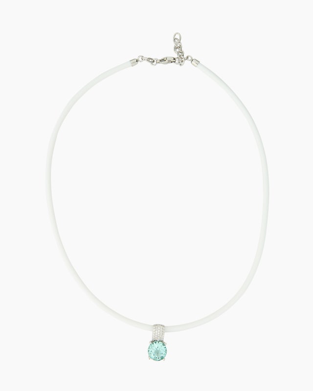 Kautschukcollier mit Zirkoniaanhänger