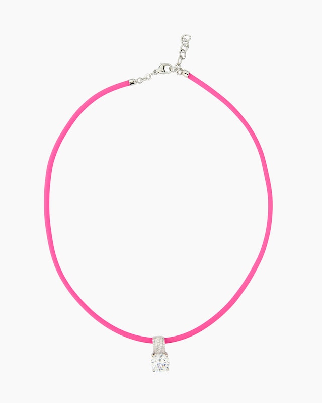 Kautschukcollier mit Zirkoniaanhänger