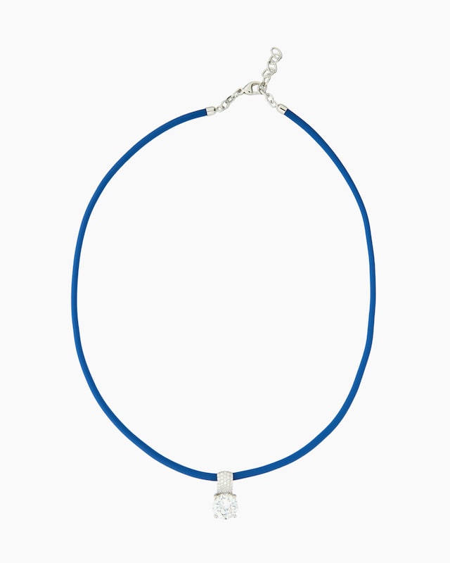 Kautschukcollier mit Zirkoniaanhänger