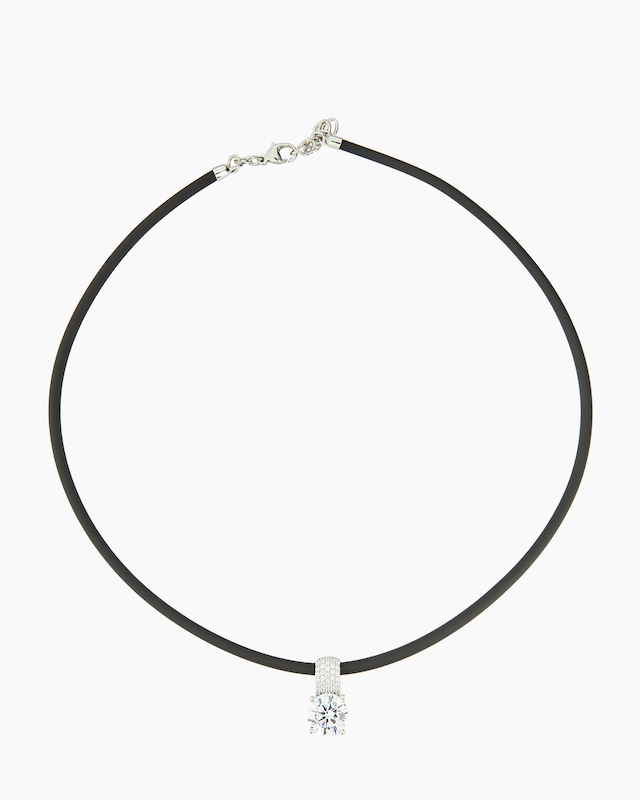 Kautschukcollier mit Zirkoniaanhänger